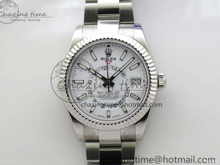 MiroTime 0503 Sky-Dweller 326934 SS Noob 1:1 Best Edition White Dial on SS Bracelet Asian 23J to TechFriendly 2880
